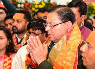 खाटू श्याम धाम पहुँचे मुख्यमंत्री धामी, प्राण प्रतिष्ठा महोत्सव में लिया भाग